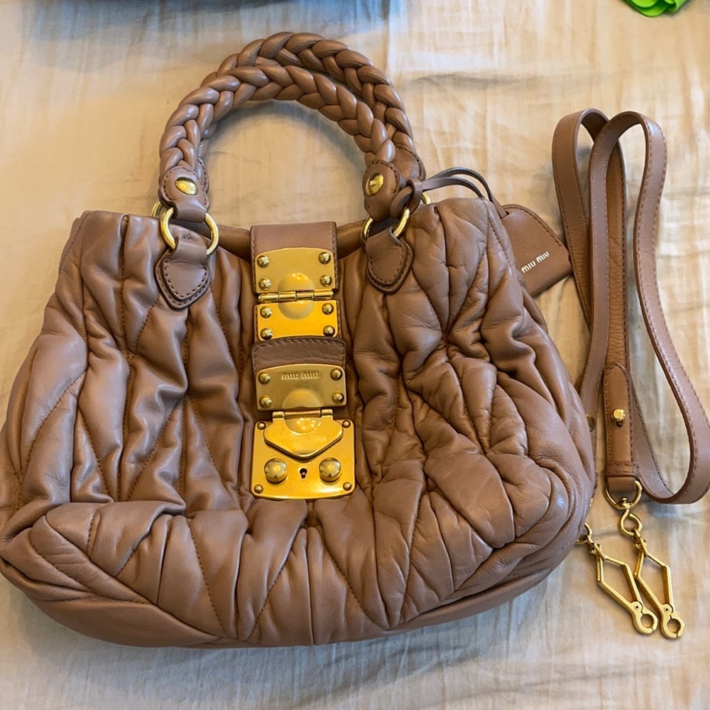 Miu Miu Leather Bag (Nude)